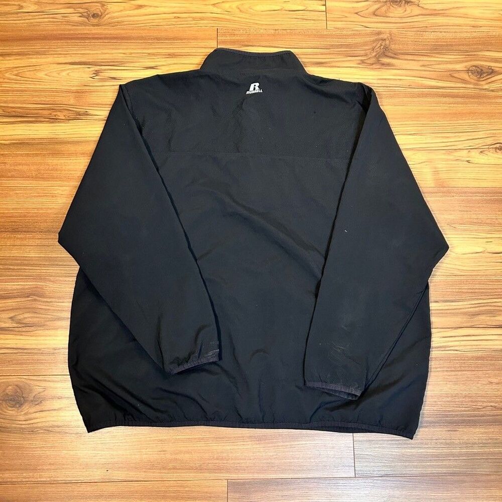 Russell Athletic ESPN Quarter Zip Pullover Jacket Mens XXL Black Windbreaker - Picture 4 of 6